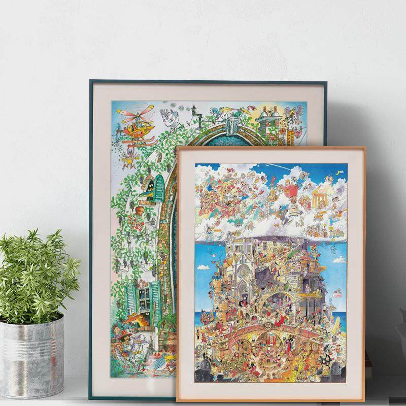 WBZ7新款拼图框1000片50X75框架500片2000片装裱画框挂墙实木相框,家居饰品,相框/画框,淘宝优惠券,粉丝福利购,淘宝优惠卷