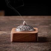 创意木质香炉家用室内茶室办公室桌面香薰炉仿古塔香檀香炉盘香