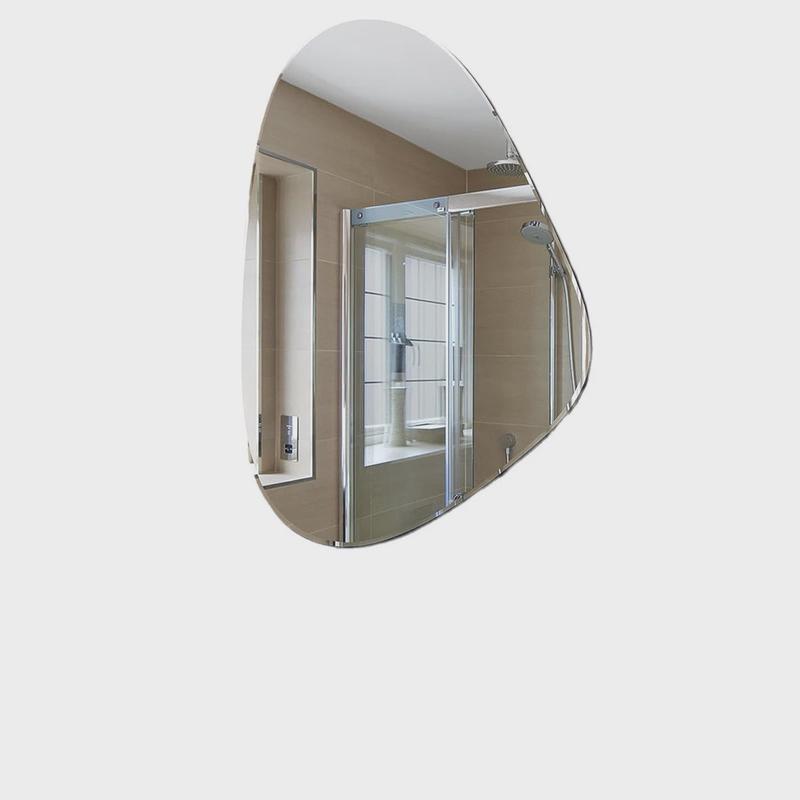 异形不规则斜边镜子DIY创意客厅卧室洗手间浴室镜墙面装饰定制