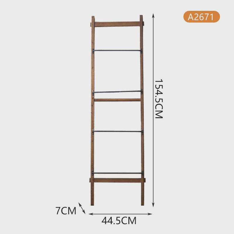中古风实木落地衣帽架角落多功能靠墙收纳置物架卧室家用衣架原木