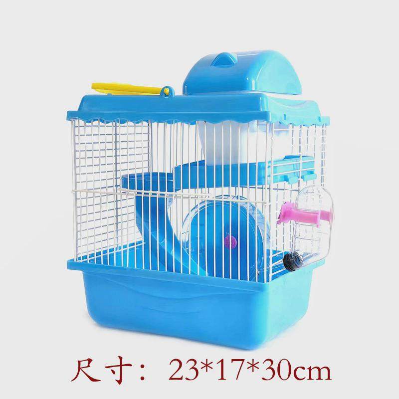 厂家直销手提笼仓鼠用品单层别墅外带笼金丝熊笼仓鼠笼子小田园笼