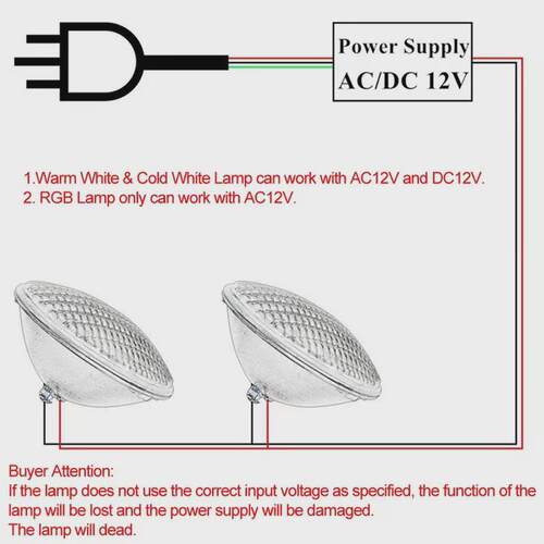par56泳池灯泡12v水下led游泳池专用灯杯七彩水池景观壁灯水底灯