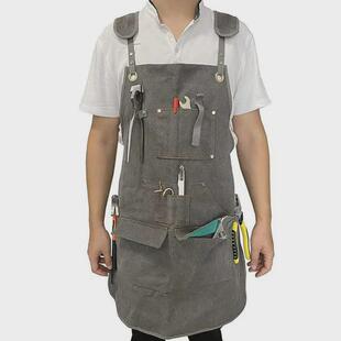 电商款加厚水洗帆布工具围裙木工皮匠多口袋