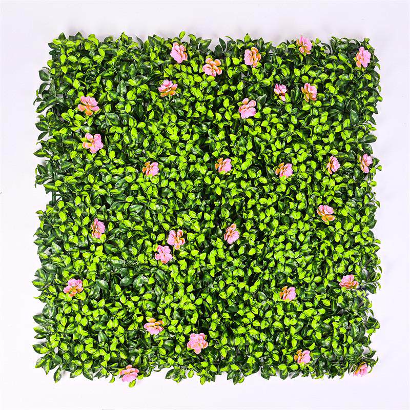通道室内绿植背景墙装饰栀子花隔档仿真植物墙配材仿真绿植塑料花