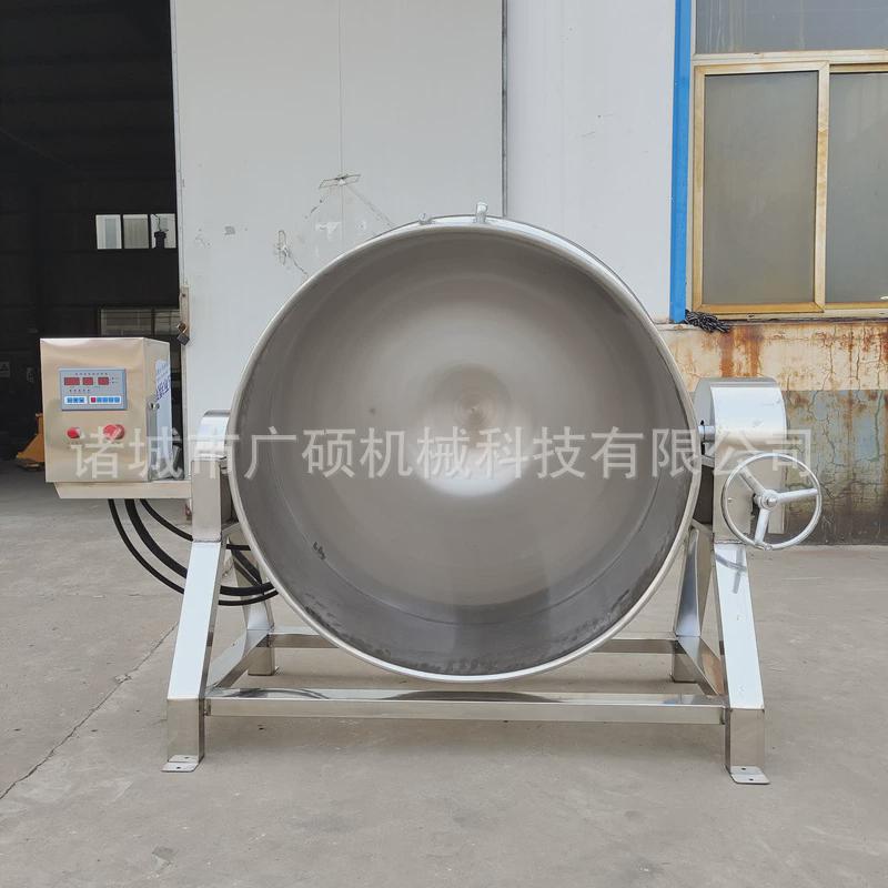 可倾斜不锈钢电加热煮肉夹层锅燃气大型式卤煮锅蒸汽蒸煮夹层锅