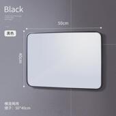 壁挂免打孔贴墙浴室镜子厂家直销厕所镜子带置物架贴墙自粘化妆镜