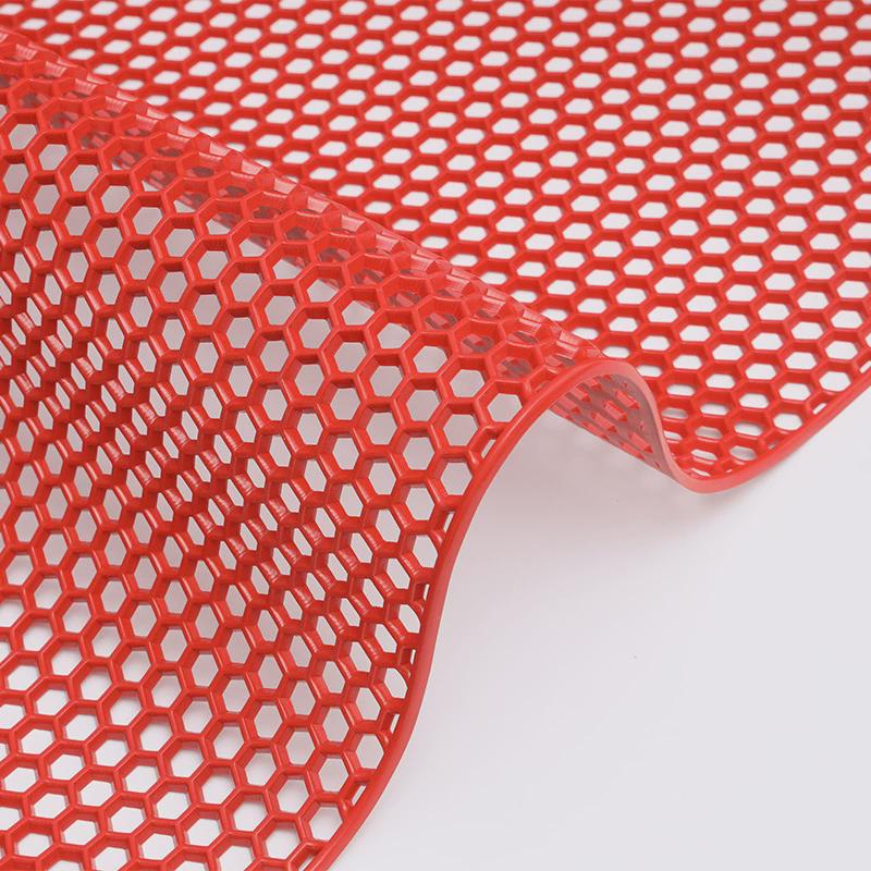 pvc正六角镂空地垫厨房pvc隔水垫卫生间防水浴室蜂巢式塑料地垫