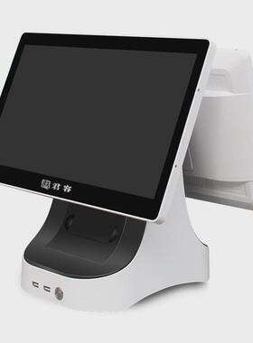 厂家双屏君容605p超市便利店15.6寸直供触摸收银一体收款机