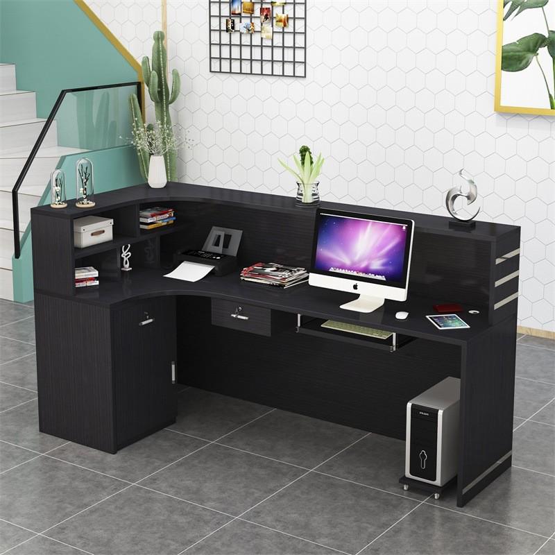 收银台柜台简约现代小型饭店公司服装吧台美容院前台桌接待台店铺