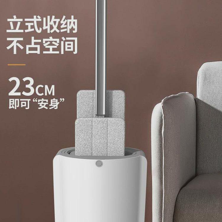 白色外贸款免手洗平板刮水拖把家用木地板地拖干湿两用懒人拖布