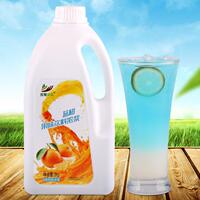 新日期2kg藍(lán)柑味濃縮果汁 商用果味濃漿飲料 藍(lán)色氣泡水原料夏日