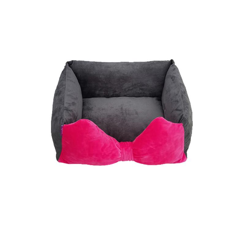 方形宠物窝四季通用蝴蝶结狗窝公主风大可拆洗猫咪床深度睡眠狗床