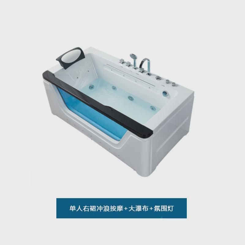 厂家直供单双人亚克力情侣浴缸冲浪按摩1.7米泡泡彩灯恒温大浴池