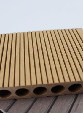 热销安徽工厂现货批发普瑞塑木14823圆孔户外木塑地板庭院板台阶