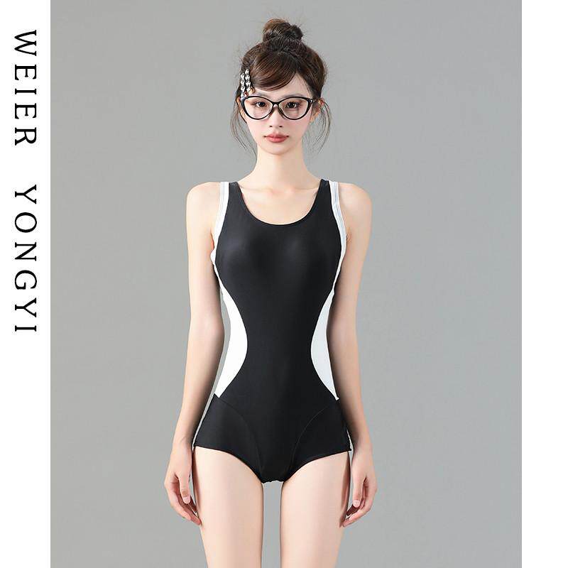 2023新款高颜值连体泳衣女 显瘦泡温泉小胸聚拢专业竞速泳装