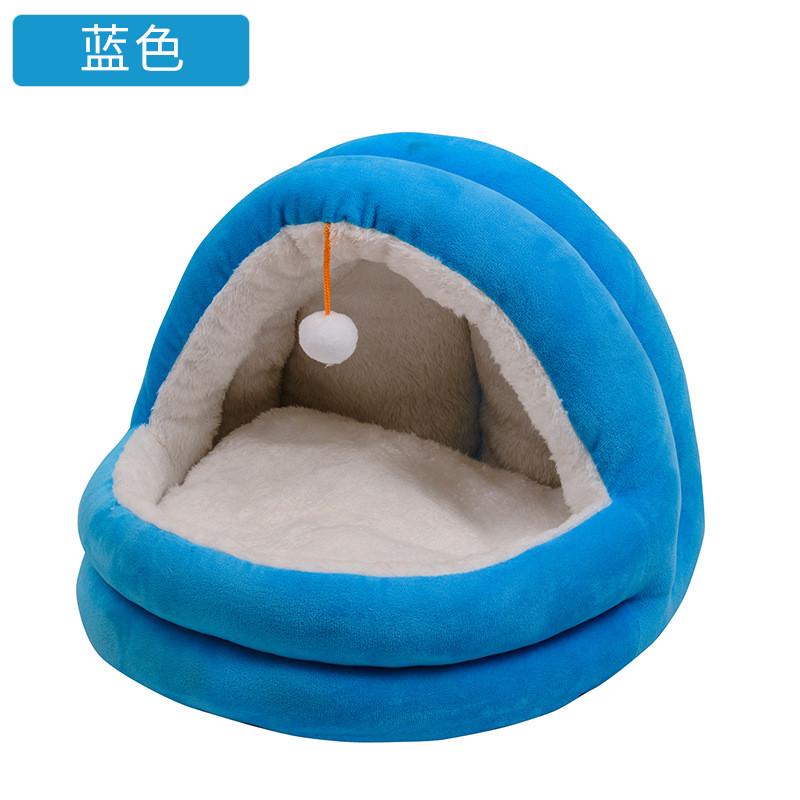猫窝四季用猫咪床半封闭式房子狗窝秋冬季可拆洗幼猫宠物用品