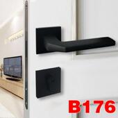 静音锁卧室房门磁吸锁 实心执手分体锁锌合金轻奢加重款 方形款 式