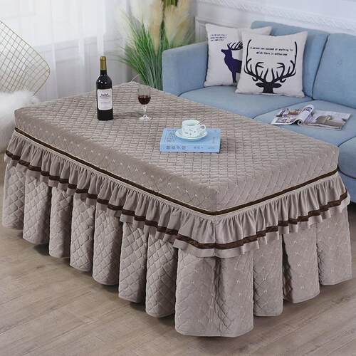 f63x电炉罩烤火桌子罩长方形桌布套冬季加厚加绒轻奢茶几火架被罩