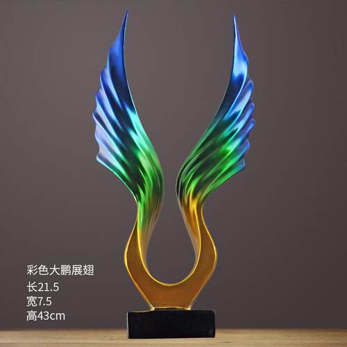 创意大鹏展翅工艺品电视柜酒柜玄关办公桌装饰品树脂桌面摆件礼品