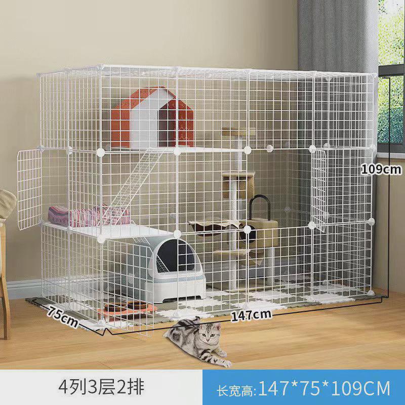 猫笼子别墅别墅超大自由空间猫舍猫咪笼室内大号三层家用公寓猫窝