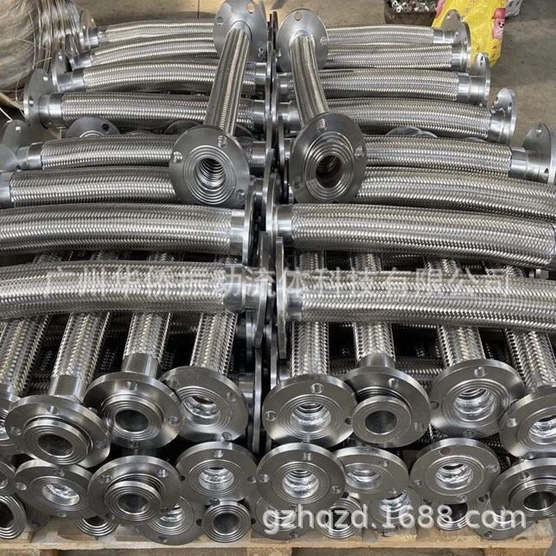 304不锈钢金属软管耐高温钢丝蒸汽高压编织网波纹管 华侨金属软管