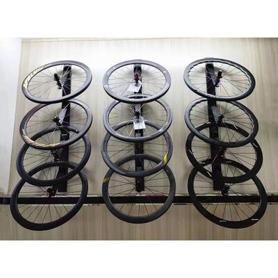 自行车轮毂车圈墙体展架 山地车轮圈轮子壁挂墙上货架 轮组展示架