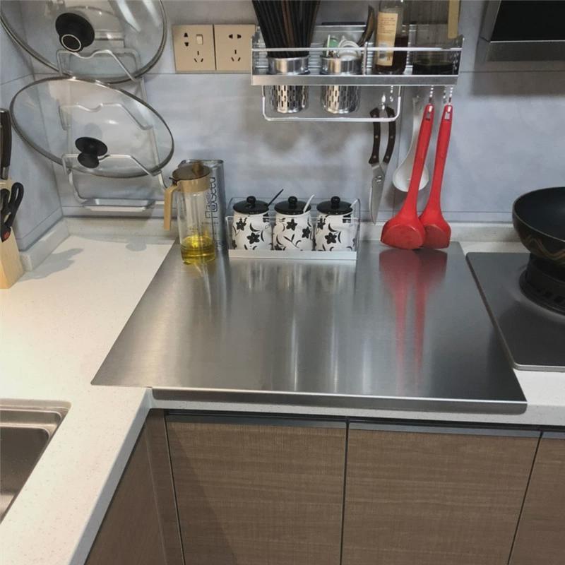 热销06ym不锈钢案板sus304台面桌面垫材质扣板大号砧板厨房菜板揉