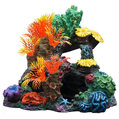 摆件鱼缸造景珊瑚水族箱仿真树脂珊瑚摆件礁石假山鱼虾躲避屋