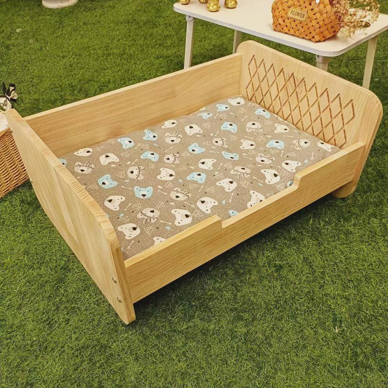宠物床实木床猫床床木质狗狗床沙发床垫狗窝猫窝猫咪离地床