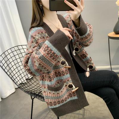 毛衣外套女春秋薄款2025年新款宽松慵懒风中长款百搭针织开衫上衣