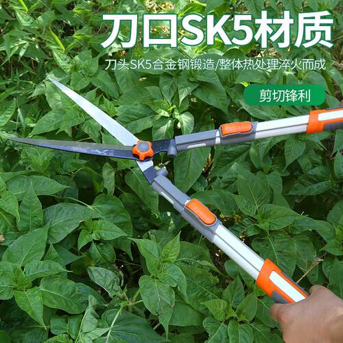 赢大新型伸缩园林铝合金柄冬青剪草坪修枝家用绿篱剪造型绿篱剪