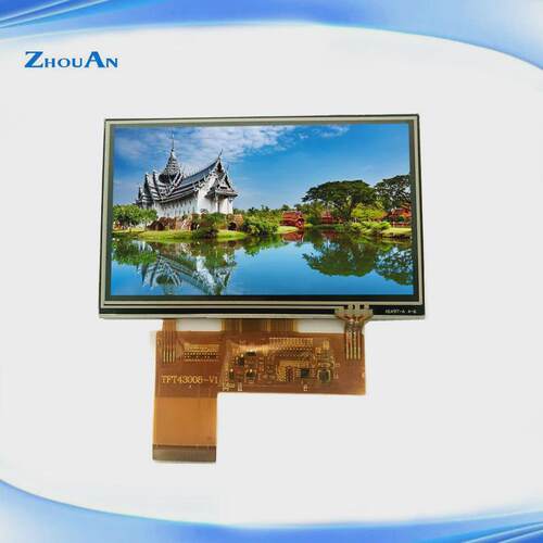 供应4.3寸液晶屏带电阻触摸屏480*272RGB40PIN4.3寸数码屏总成
