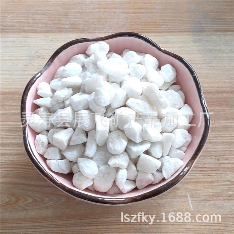 热销白石子雪花白碎石子造景别墅庭院枯山水园林用白石子厂家供应