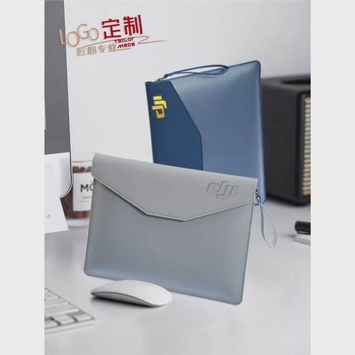 皮质商务文件袋A4档案袋文件夹A5公文包大容量手提公文袋票据双层