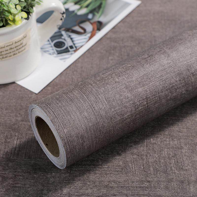 加厚深灰色布纹木纹纸自粘贴纸具翻新亚麻居背景墙纸壁纸贴,家居饰品,软装墙贴,淘宝优惠券,粉丝福利购,淘宝优惠卷
