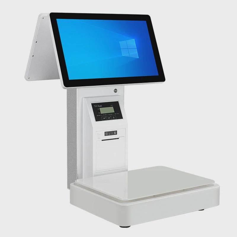 君直供厂家容c570超市称重收银打印收款机系统设备收银称一体机