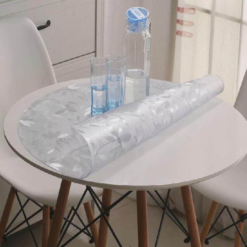 ll直径2米2.4米餐馆家具pvc桌布胶垫圆桌餐桌垫圆形桌垫水晶板