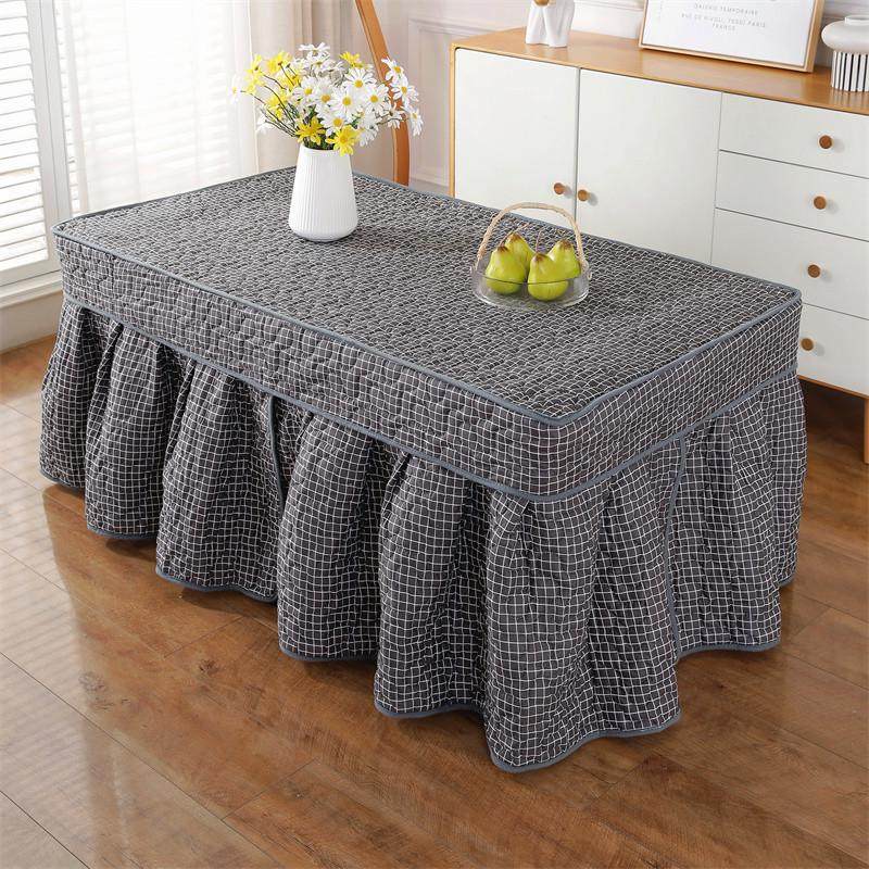 加厚电炉罩冬季烤火罩茶几罩长方形电暖桌罩套烤火炉烤火桌罩桌布