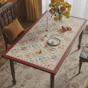 9wor美式 皮革桌布防水桌垫防油防烫免洗餐桌桌面垫茶几皮革盖布桌