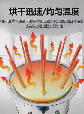 京科玻璃气流烘干器实验室试管烧杯烧瓶仪器多孔不锈钢C型干燥器