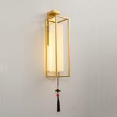 新中式 客厅背景墙壁灯卧室床头灯饰中国风具酒店过道楼梯壁灯别墅