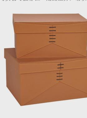 定制中式皮质储物箱装饰品摆件木制橱柜衣柜收纳盒样板间家居批发