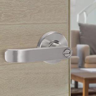 室内门锁无钥匙通用型红古洗手间不锈钢三杆式执手锁室内锌合金