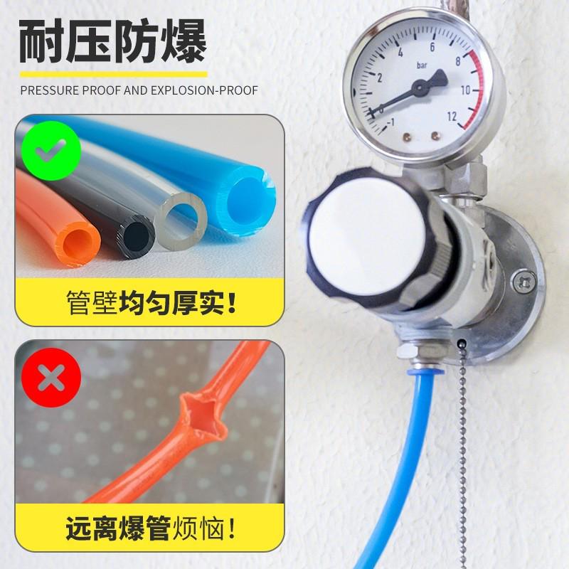 英制pu气源软管聚氨酯气管润滑器油管耐低温气线软管