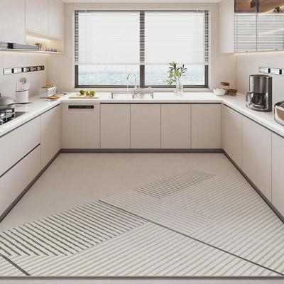 免洗家用满铺厨房地垫防滑防油可擦轻奢垫子2024新款大尺寸包邮