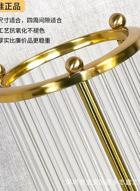 轻奢金属干花客厅插花花瓶摆件装饰品玻璃透明北欧创意简约餐桌