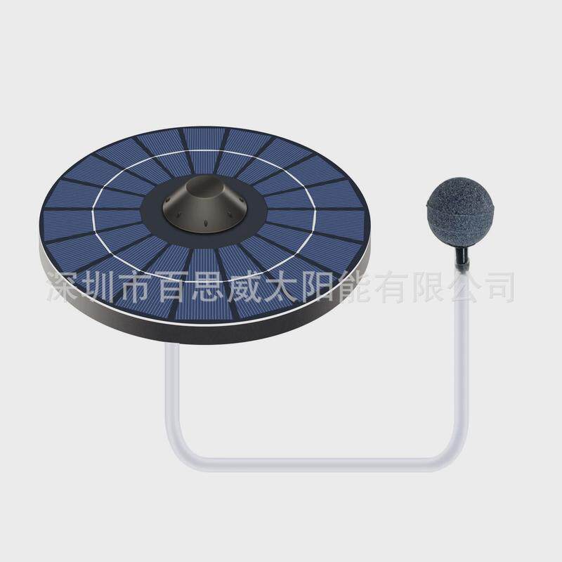 亚马热销太阳能漂浮增氧机蓄电款户外庭院鱼缸水族用太阳能增氧泵