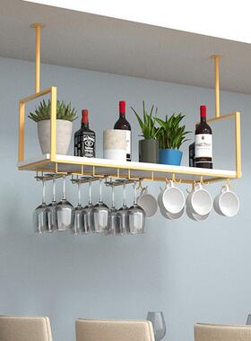 铁艺吧台吊架倒挂酒杯架高脚杯架悬挂式家用吊挂式酒架收纳装饰架