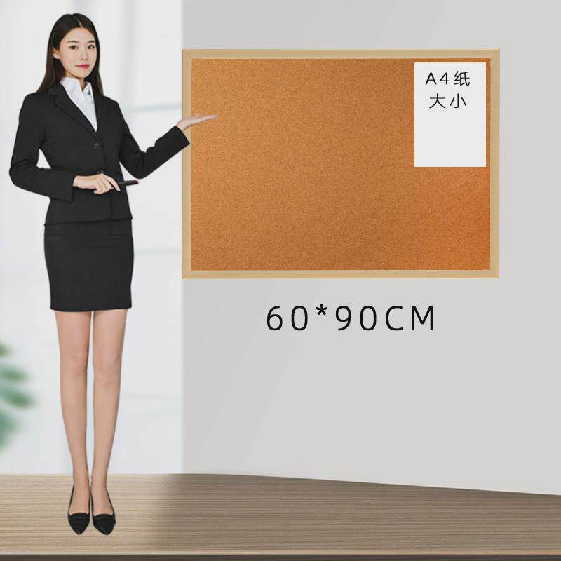 软木板照片墙实木框黑板办公便签墙家用挂式留言板商用记事板新款