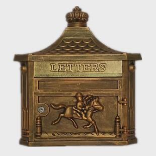 信报箱室外古典经典地址铁皮壁挂小区信报箱门牌号邮箱别墅欧式